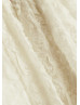 Ivory Cotton Rosette Knee Length Flower Girl Dress